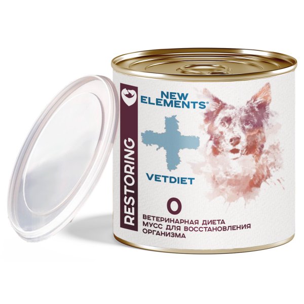 NEW ELEMENTS VETDIET 0 Restoring для собак из индейки (мусс для восстановления)