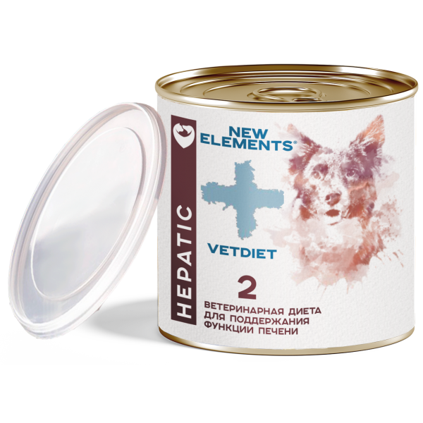 NEW ELEMENTS VETDIET 2 Hepatic для собак индейка (поддержка печени)